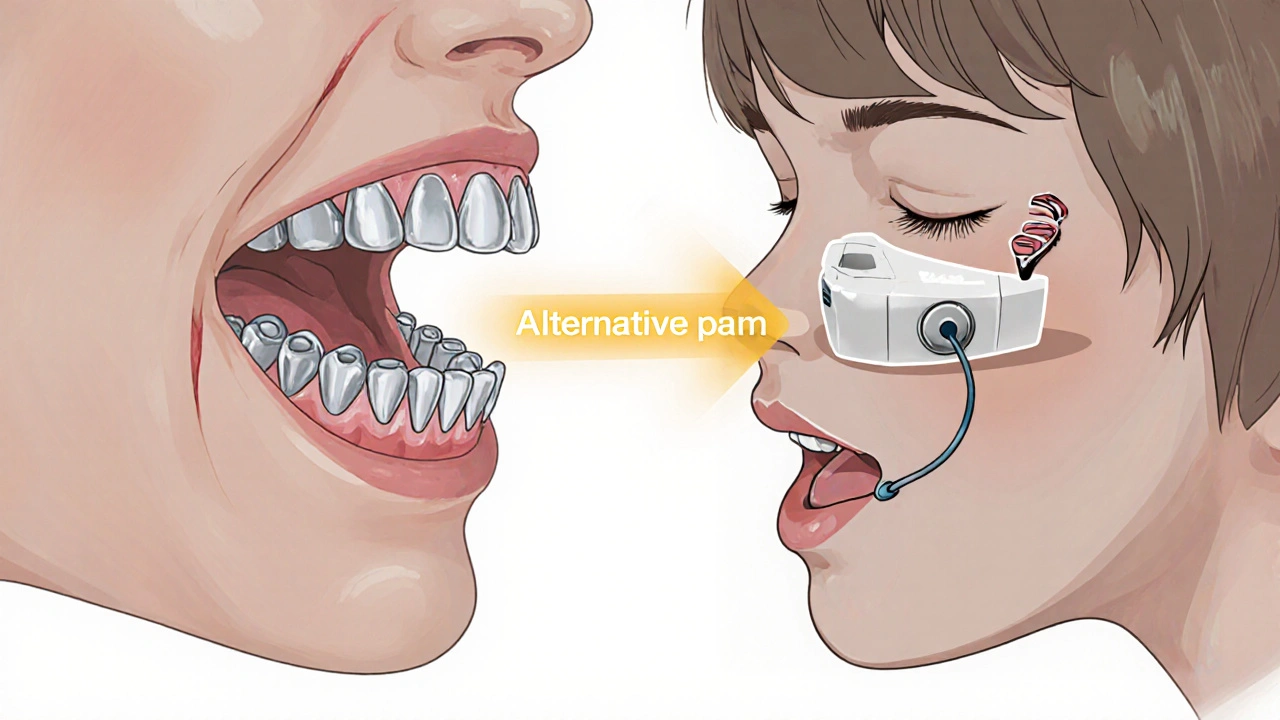 Porovnání invazivní operace čelisti a neinvazivních ortodontických přístrojů.