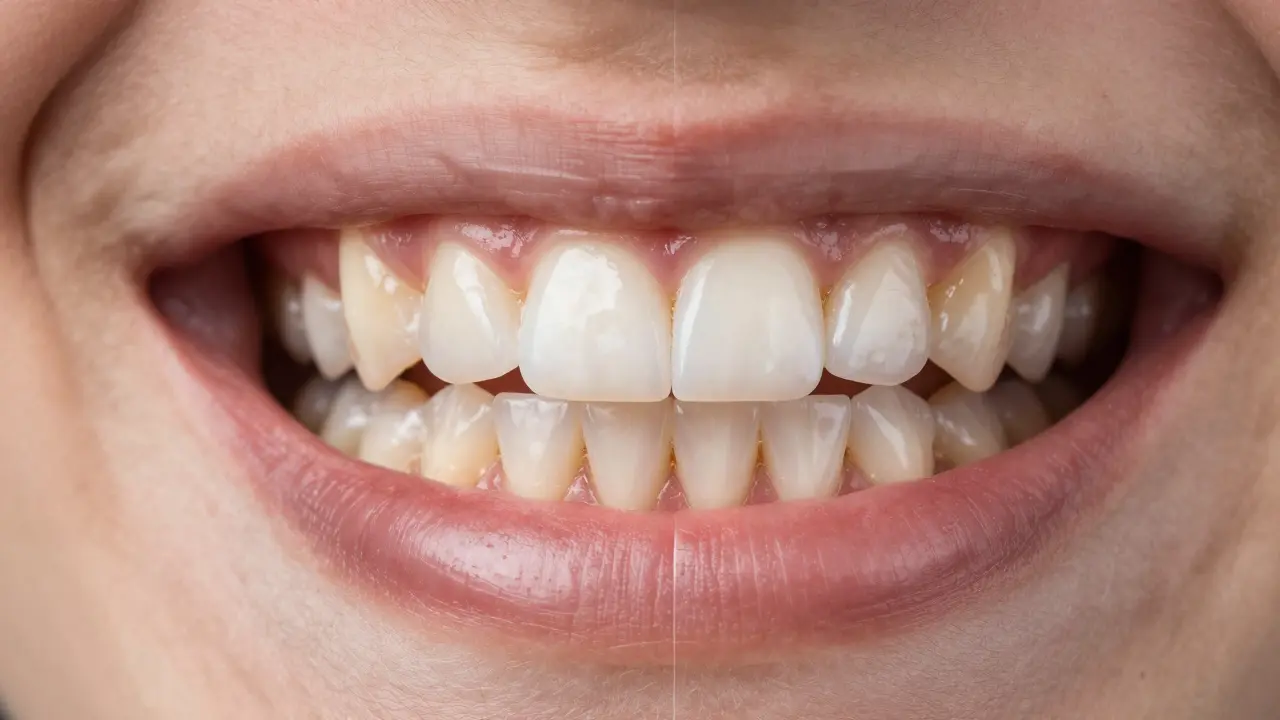 Před a po: Účinky opalescence bělení na zuby a dásně