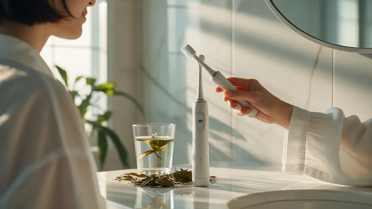 Ranní hygiena po bělení zubů s důrazem na šetrné čištění a prevenci